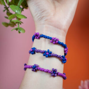 Friendship Garden Bracelets (Set of 3 // Medium // Blue & Purple)