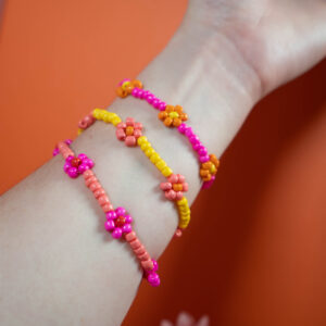 Friendship Garden Bracelets (Set of 3 // Medium // Orange, Yellow, Pink)