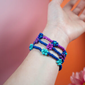 Friendship Garden Bracelets (Set of 3 // Medium // Blue, Teal, Purple