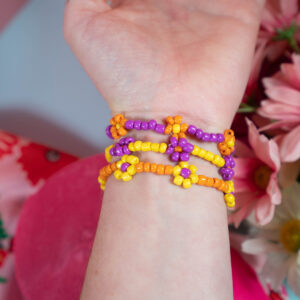 Friendship Garden Bracelets (Set of 3 // Small // Orange, Yellow, Purple)