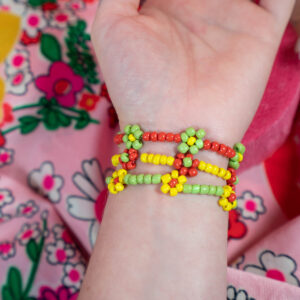 Friendship Garden Bracelets (Set of 3 // Small // Red, Green, Yellow)