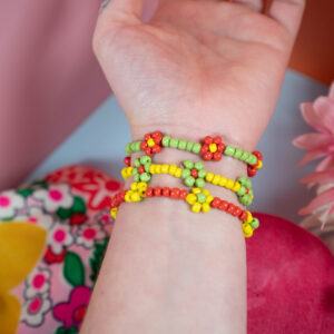 Friendship Garden Bracelets (Set of 3 // Small // Green, Yellow, Red)