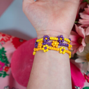 Friendship Garden Bracelets (Set of 3 // Small // Yellow, Purple)