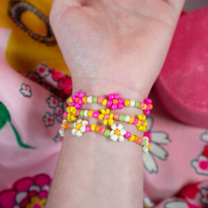 Friendship Garden Bracelets (Set of 3 // Small // Green, Yellow, Orange, Cream)