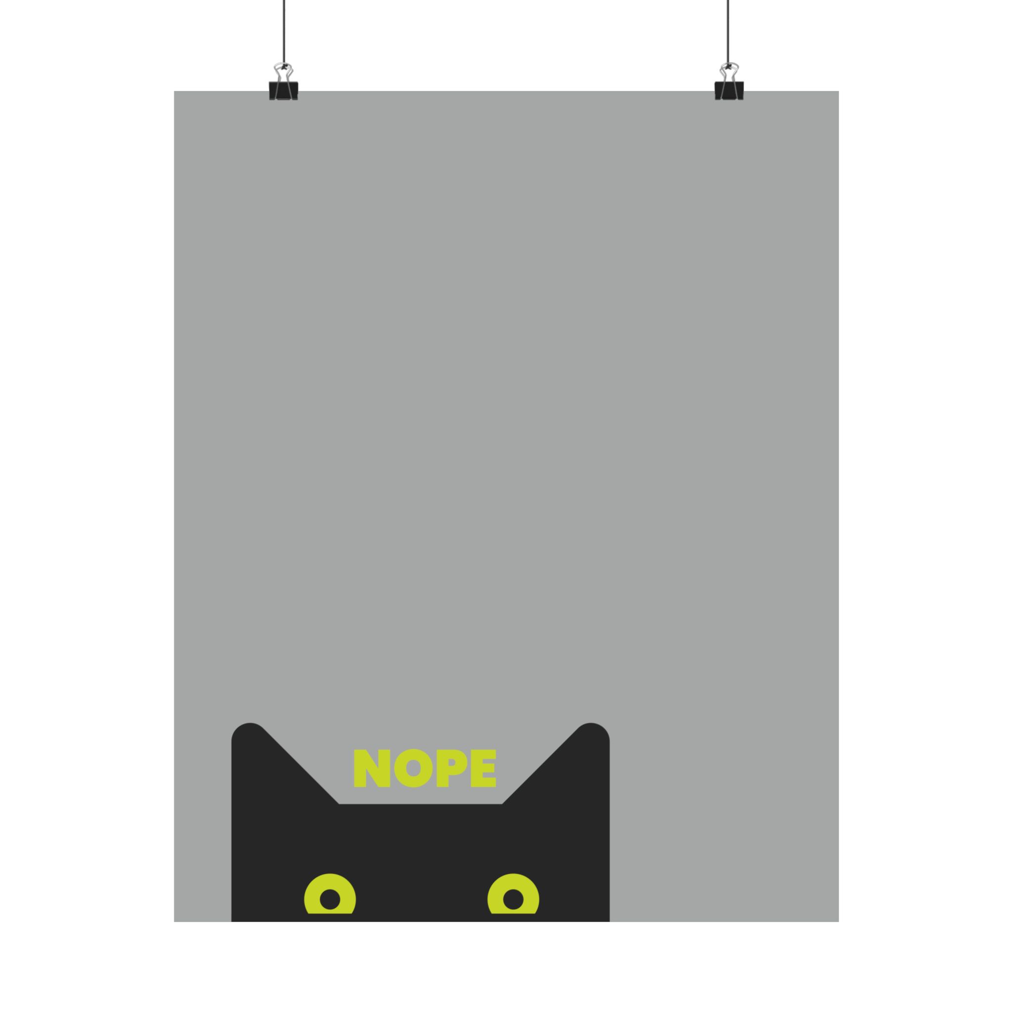 Nope Cat Matte Vertical Posters - Image 6