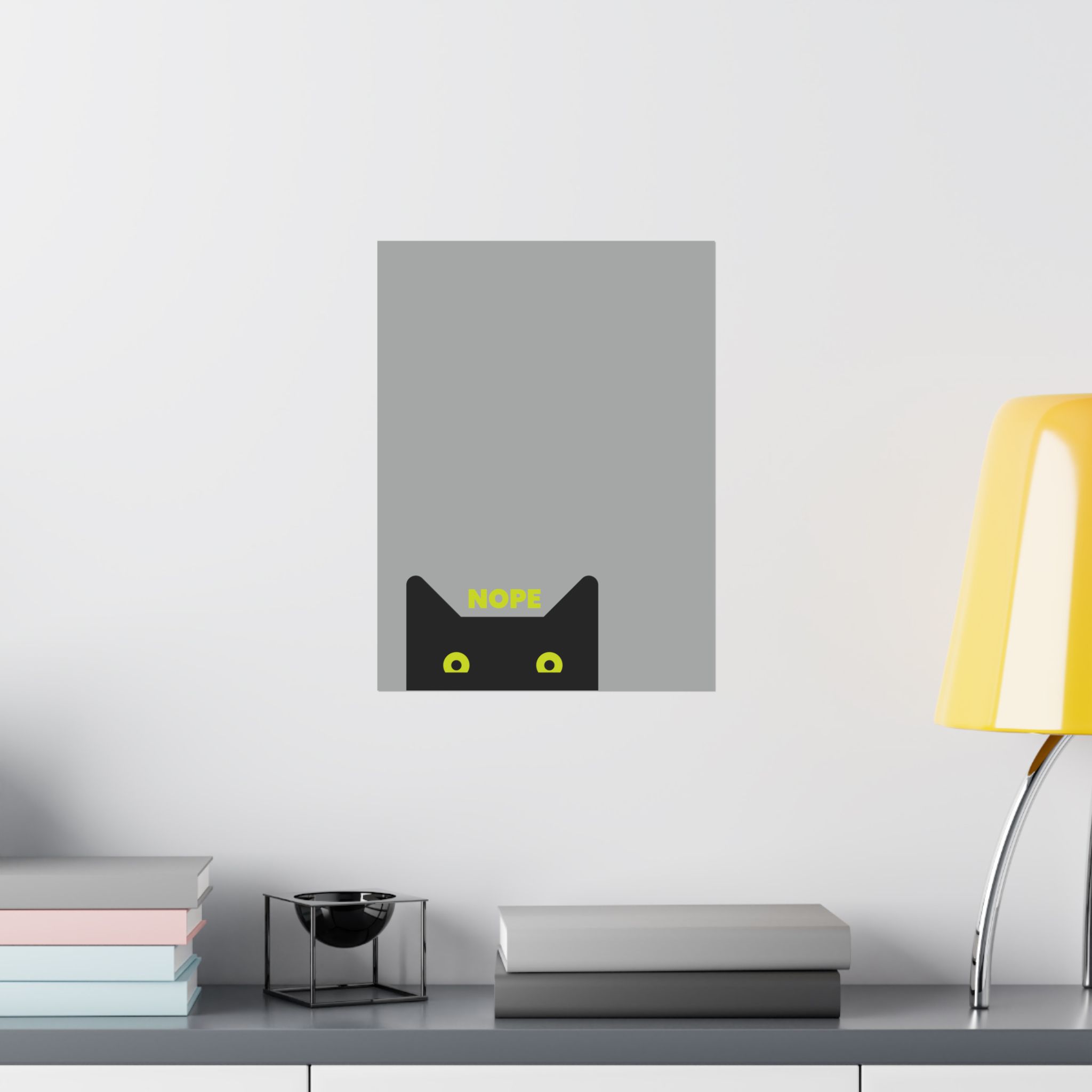 Nope Cat Matte Vertical Posters - Image 4
