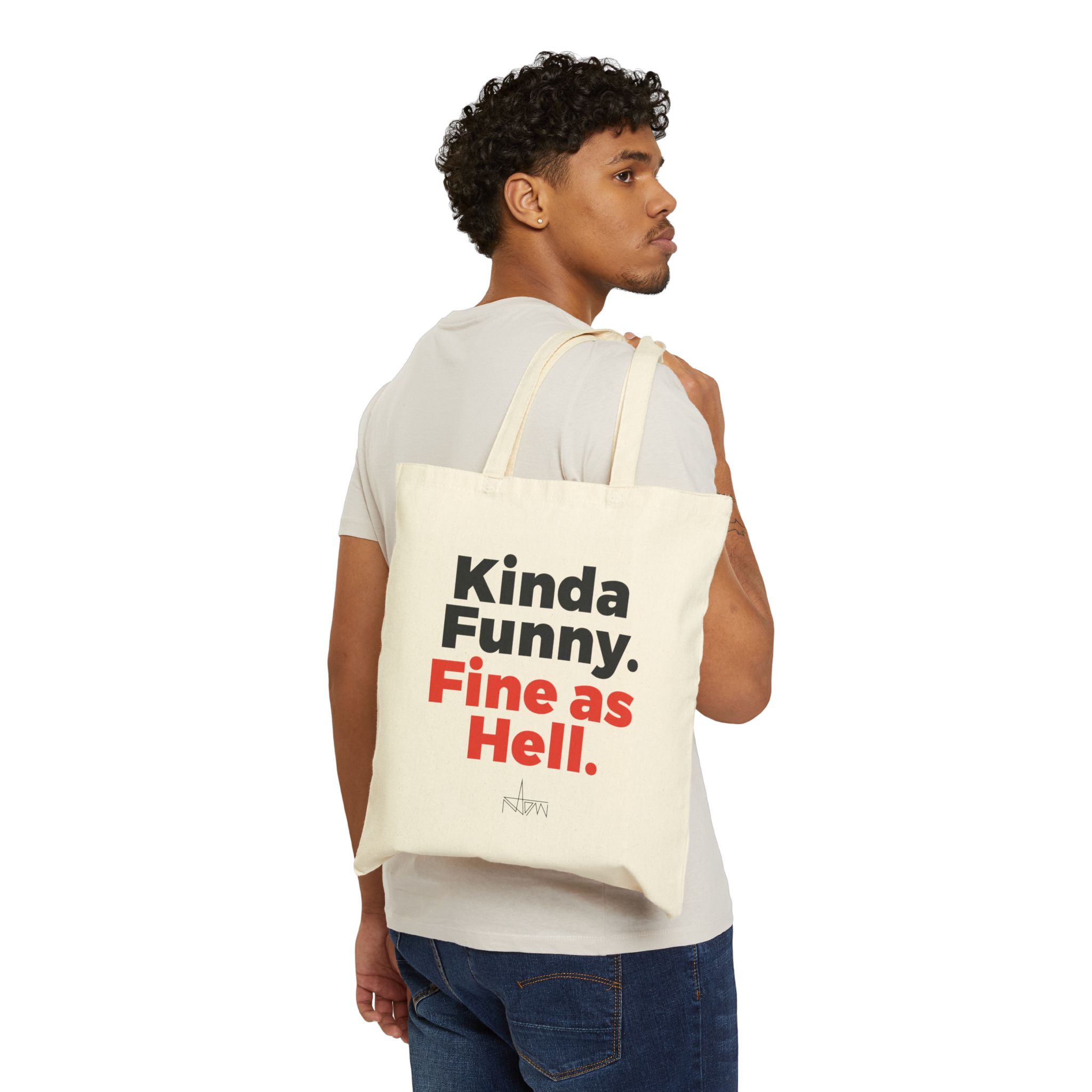 Kinda Funny Fine as Hell Tote Bag - Way Too High Merch - Image 2