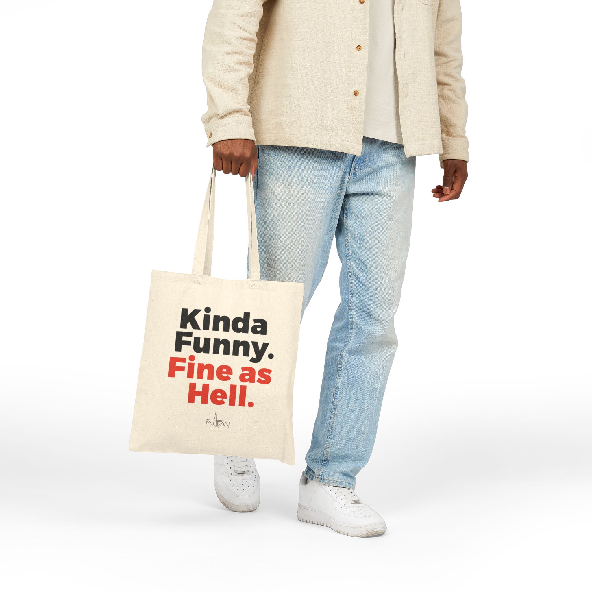 Kinda Funny Fine as Hell Tote Bag - Way Too High Merch - Image 3