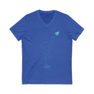 Paper Airplane Trail V-Neck Unisex T-Shirt